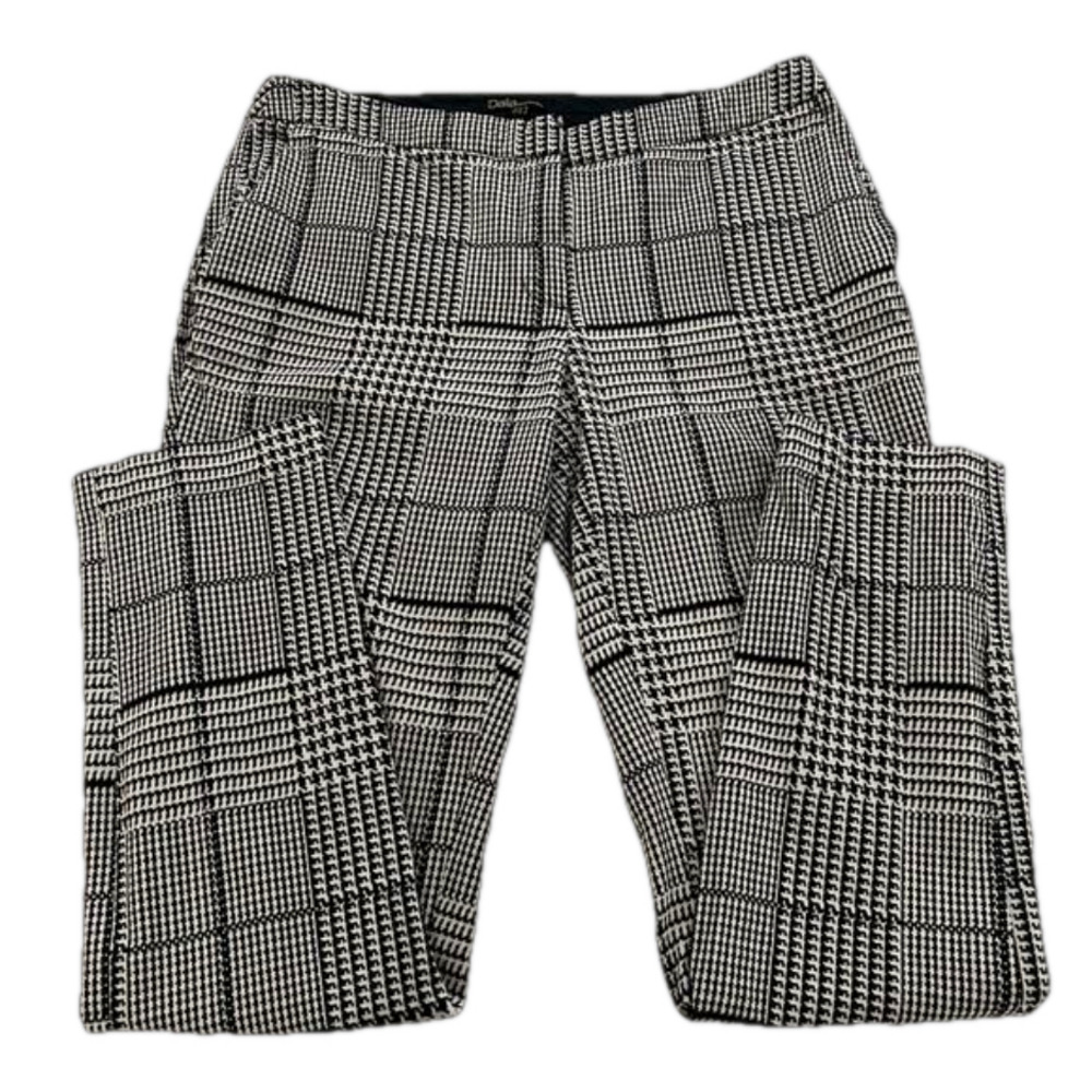 Dalia black and white plaid pants mid rise Size 6​